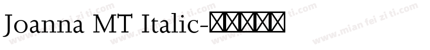 Joanna MT Italic字体转换